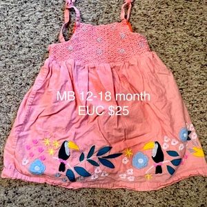 Mini Boden Jungle Appliqué dress, 12-18 months